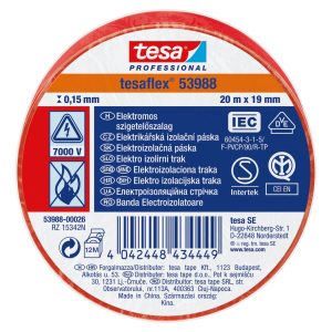 Cinta Aislante Tesa Tesaflex 53988 19 mm x 20 m Rojo