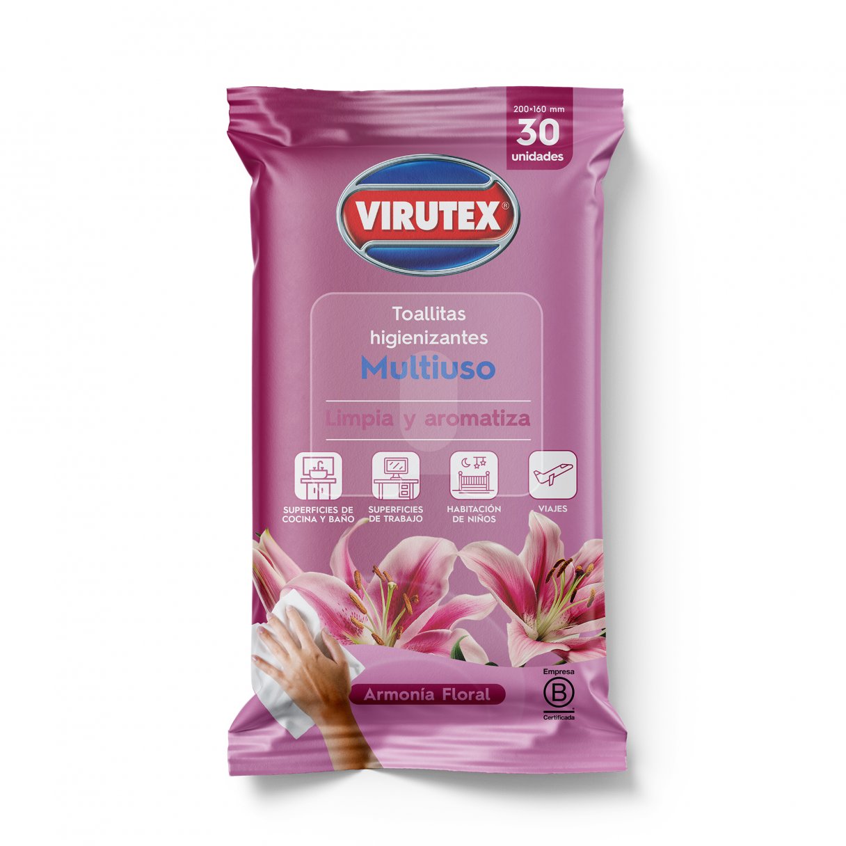 Toallas Desinfectantes Virutex Armonía Floral 30
