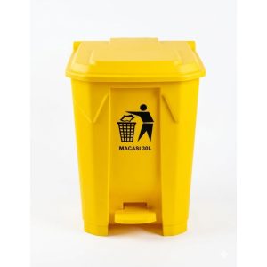 Papelero Macasi con Pedal 30 L Amarillo
