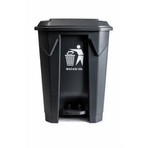 Papelero Macasi con Pedal 30 L Gris
