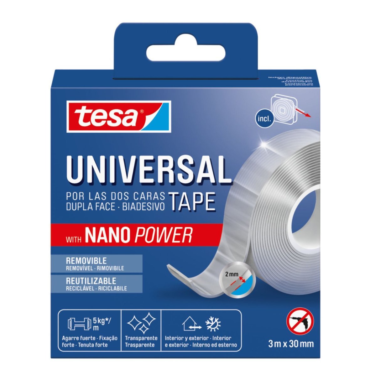 Cinta Transferible Tesa Nano Power Tape 30 mm x 3 m