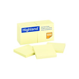 Nota Adhesiva Highland 654-9 1200 Hojas Amarillo