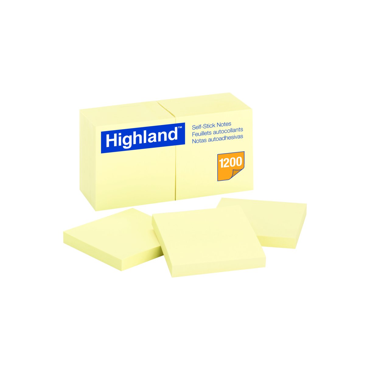 Nota Adhesiva Highland 654-9 1200 Hojas Amarillo
