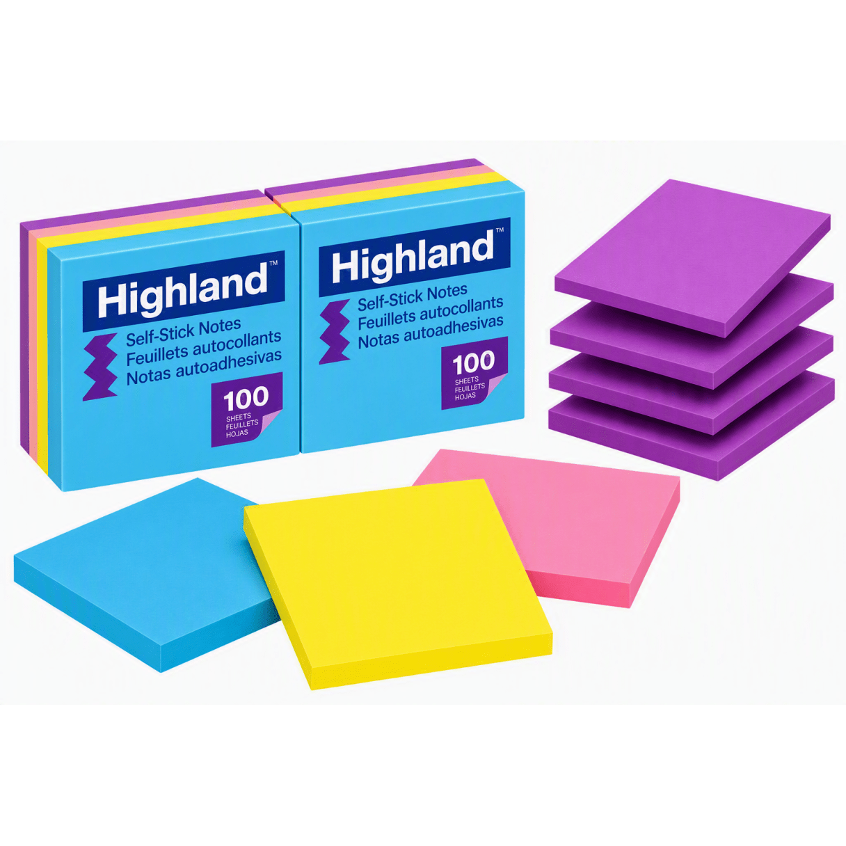 Nota Adhesiva Highland Pop-Up Neon 1200 Hojas