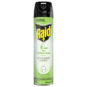Insecticidad Raid Aerosol Polillas y Larvas 360 cc